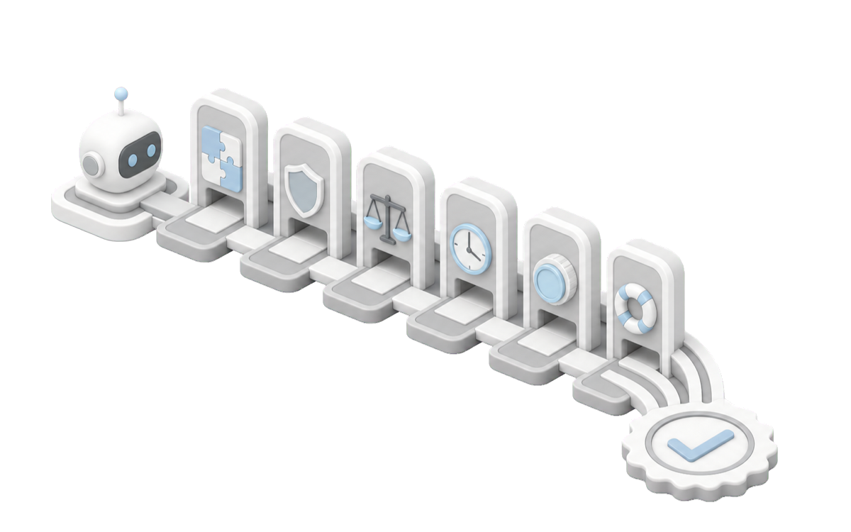 Isometric illustration for An AI agent evaluation framework for real business work