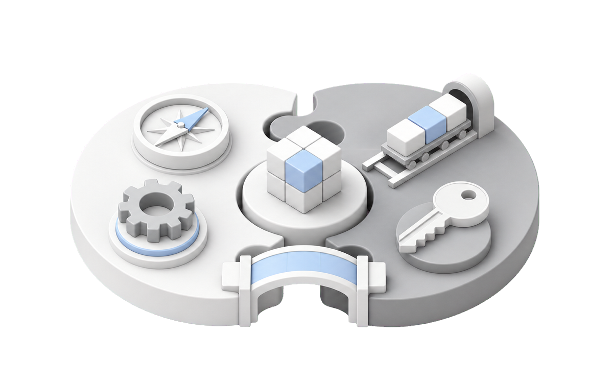 Isometric illustration for How to choose a product engineering partner